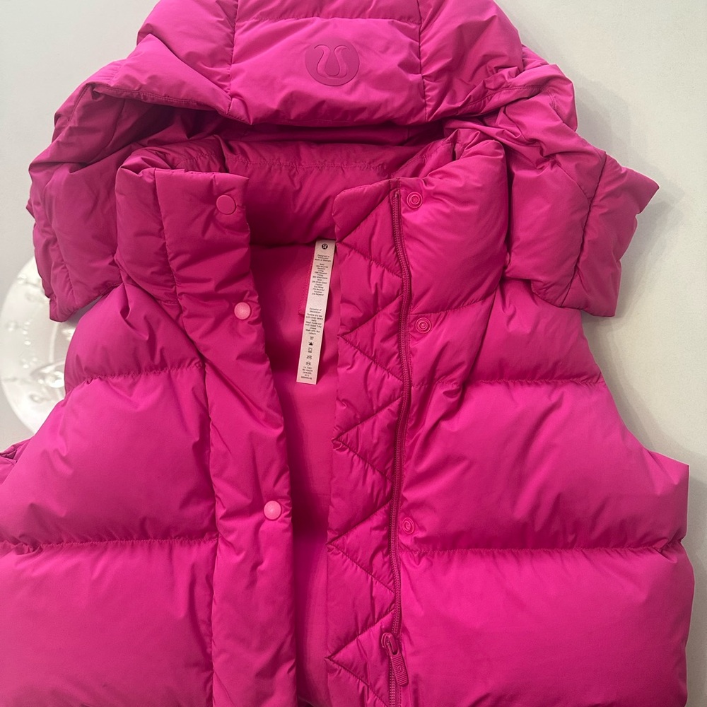 Lululemon Cropped Pink Puffer Vest
